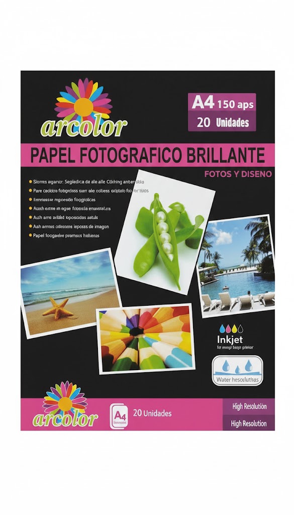 PAPEL FOTOGRAFICO ARCOLOR A4 150G X20 BRILLANTE