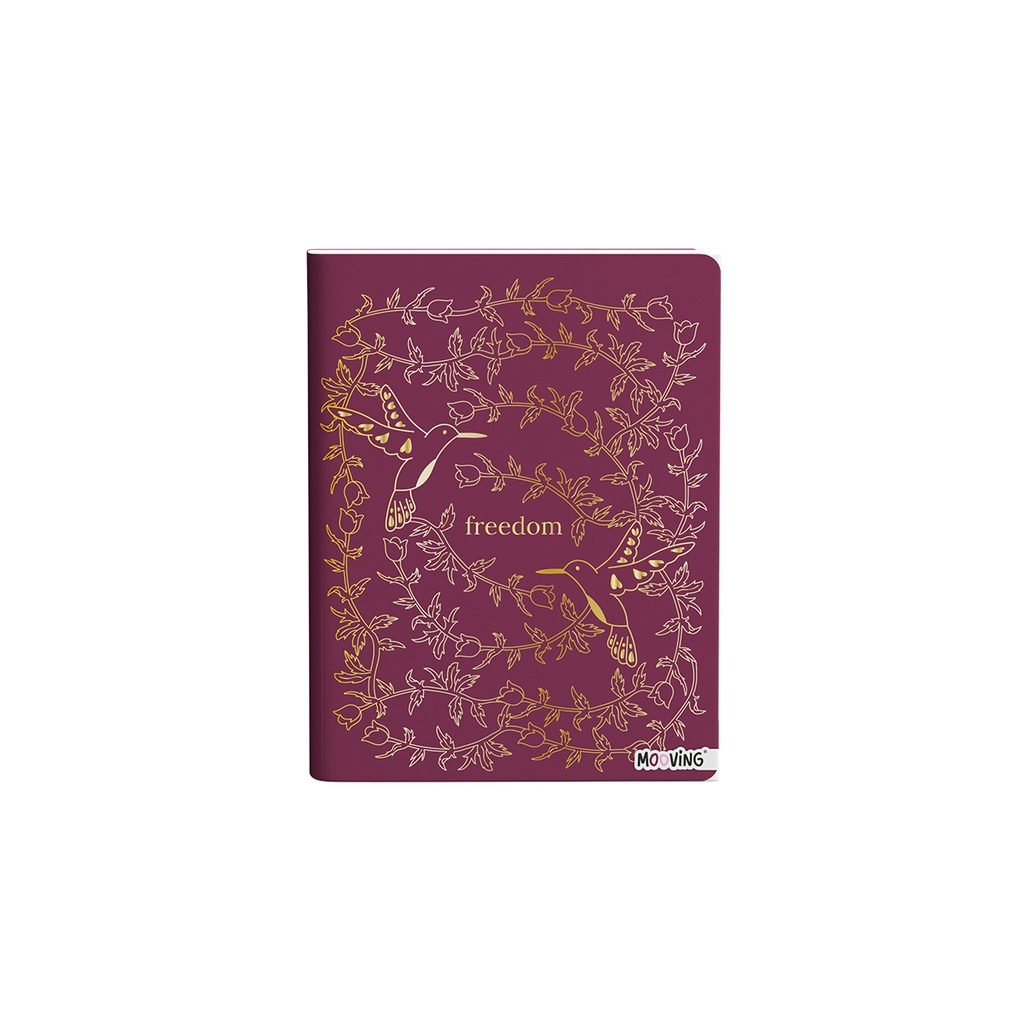 CUADERNO MOOVING 16X21 TAPA FLEXIBLE COSIDO 48 HOJAS BOHO