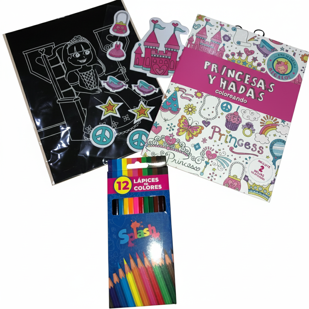 MAXI VALIJA SPLASH COLOREANDO PRINCESAS Y HADAS