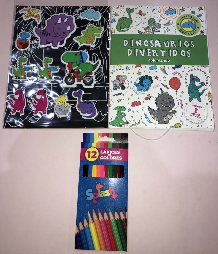 MAXI VALIJA SPLASH COLOREANDO DINOSAURIOS DIVERTIDOS