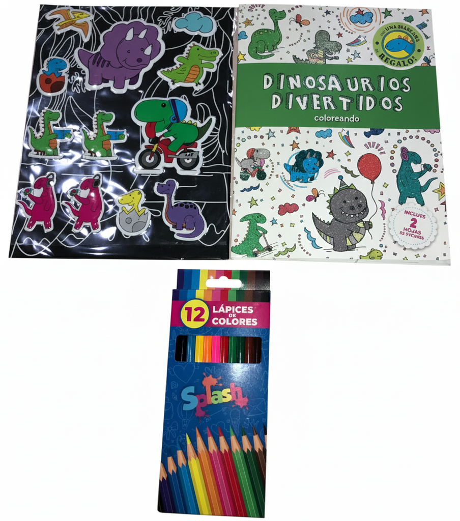 MAXI VALIJA SPLASH COLOREANDO DINOSAURIOS DIVERTIDOS