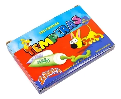 TEMPERA SEÑORITA 8ML X10 MARRON