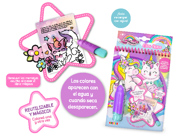 JUEGO KREKER PINTA CON AGUA UNICORNIO