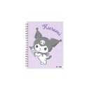 CUADERNO MOOVING 16X21 TAPA DURA CON ESPIRAL 80 HOJAS KUROMI