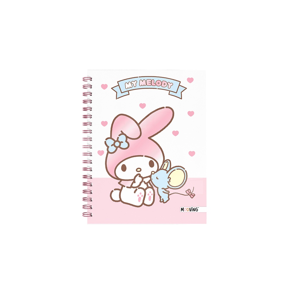 CUADERNO MOOVING 16X21 TAPA DURA CON ESPIRAL 80 HOJAS MY MELODY