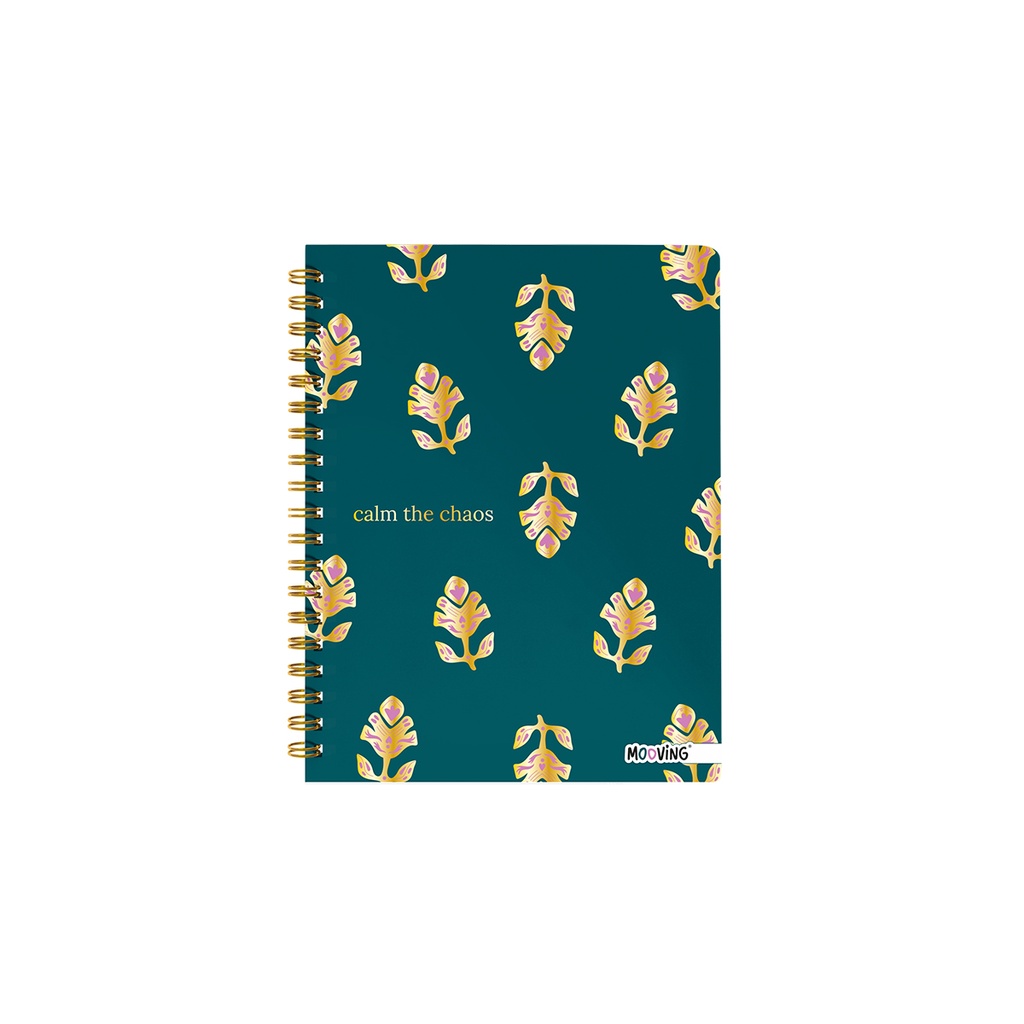 CUADERNO MOOVING 16X21 TAPA DURA CON ESPIRAL 80 HOJAS BOHO