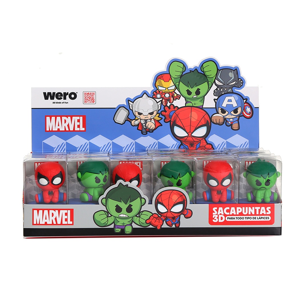 SACAPUNTAS WERO 3D X1 MARVEL