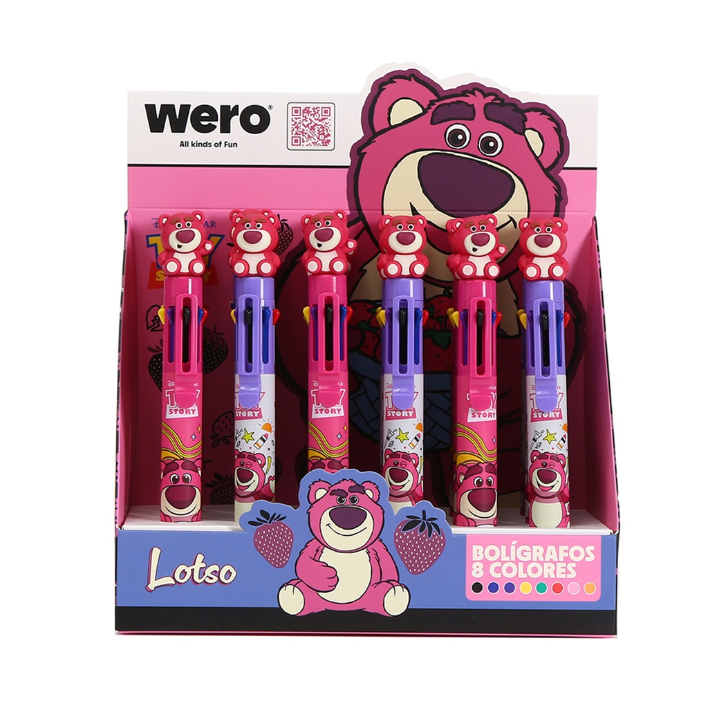 BOLIGRAFO WERO OCHO COLORES X1 LOTSO