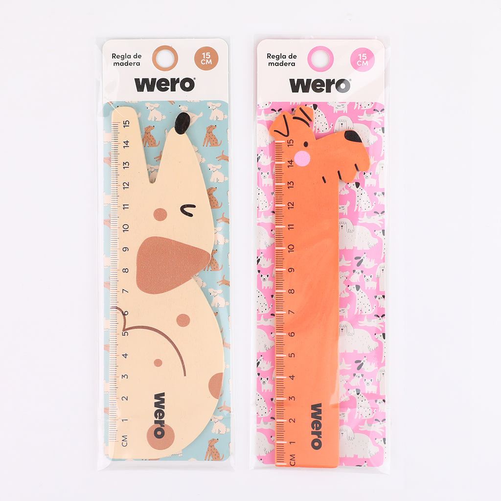 REGLA WERO MADERA 15CM X1 DOGS