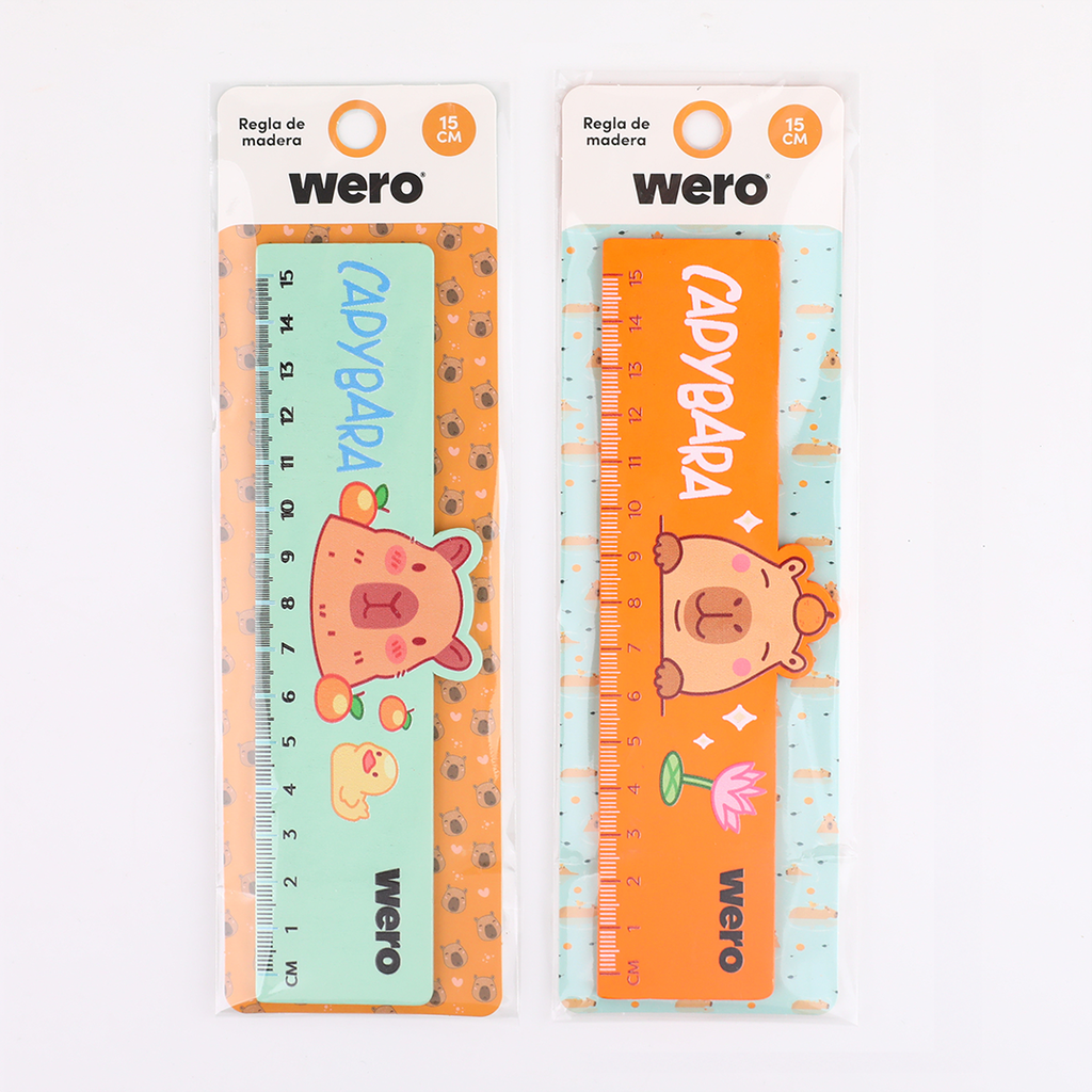 REGLA WERO MADERA 15CM X1 CAPYBARA