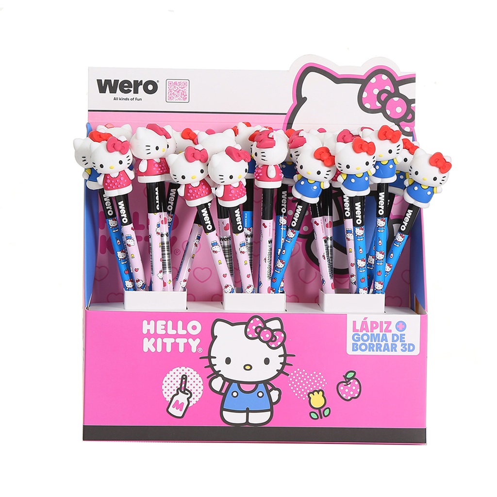 LAPIZ WERO CON TOPER HELLO KITTY X1