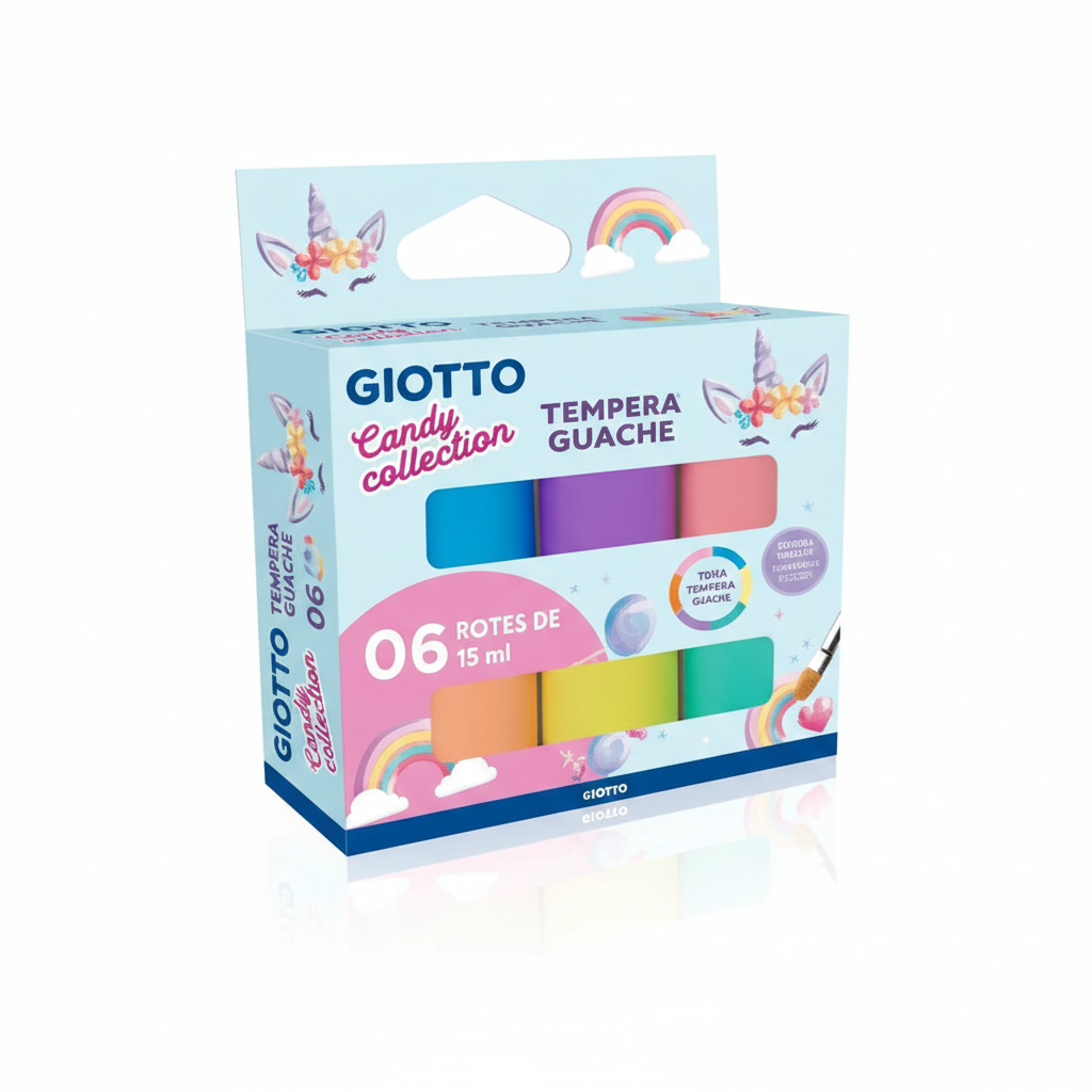 TEMPERA GUACHE GIOTTO X6 PASTEL CANDY COLLECTION