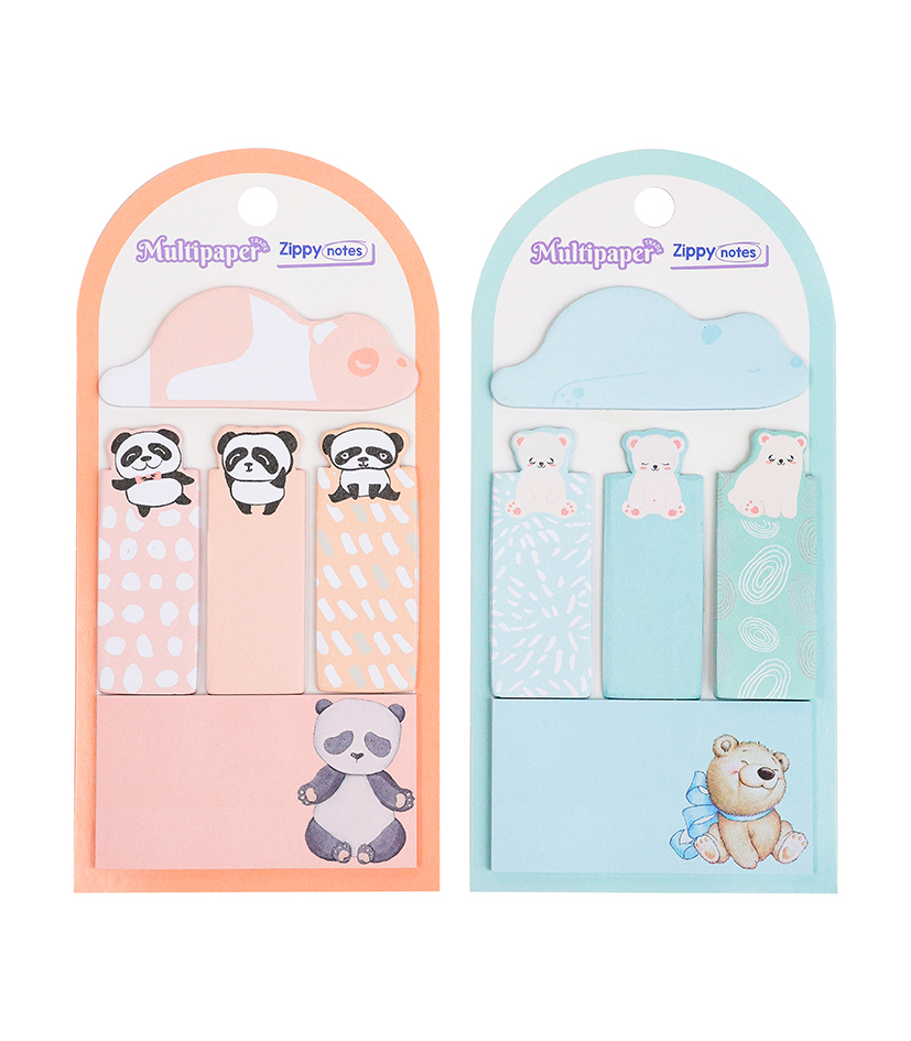 NOTAS ADHESIVAS MP COMBINADA 100HOJAS BEARS