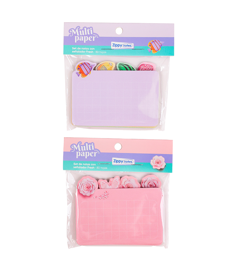 NOTAS ADHESIVAS CON SEÑALADOR MP 80HOJAS FRESH