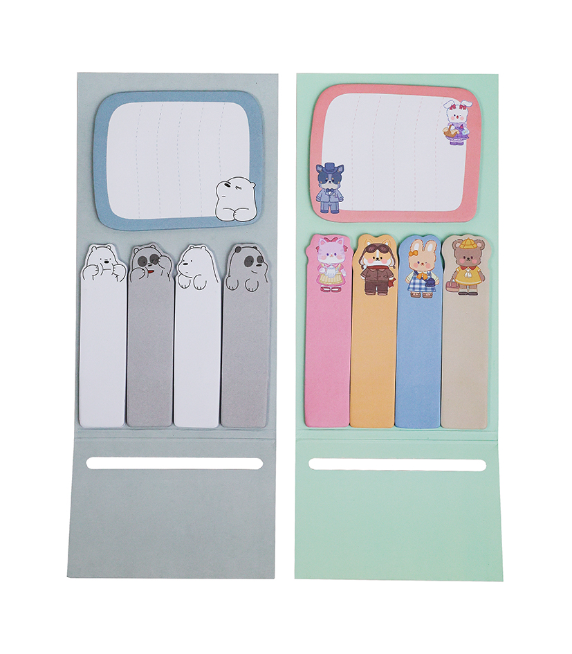 NOTAS ADHESIVAS CON SEÑALADOR MP 100HOJAS GE ANIMAL