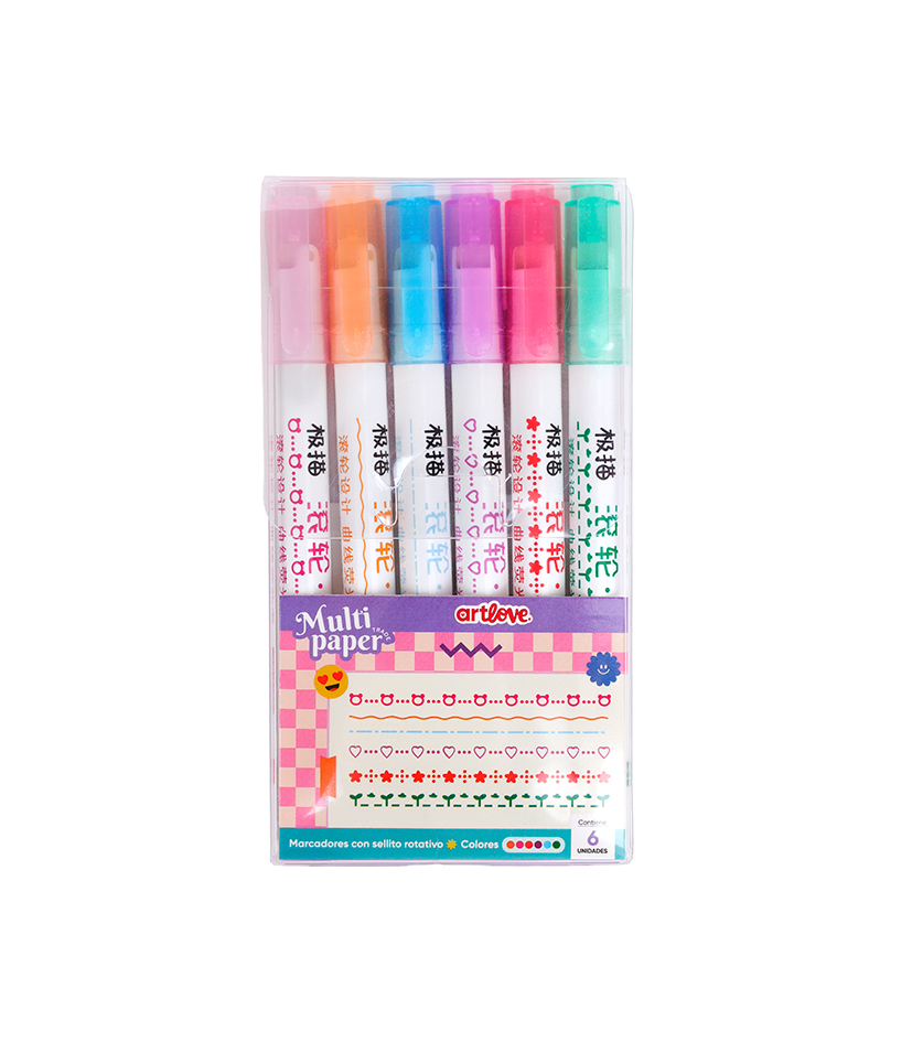 MARCADOR MP ARTLOVE CON SELLO ROTATIVO X6