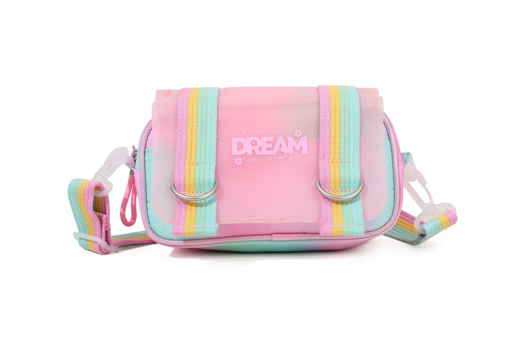 BANDOLERA CHIMOLA SOFT RAINBOW LIGHT PINK