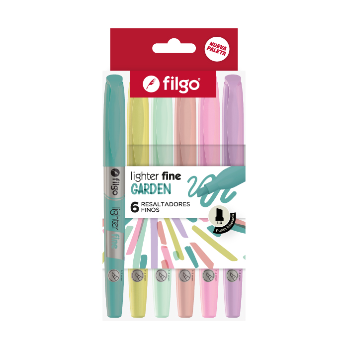 RESALTADOR FILGO FINO X6 PASTEL SURTIDO