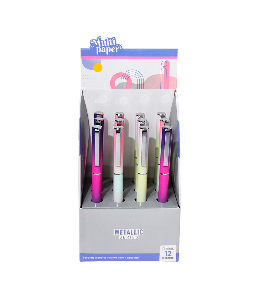 BOLIGRAFO MP METALICO CON CAPUCHON RADE X12