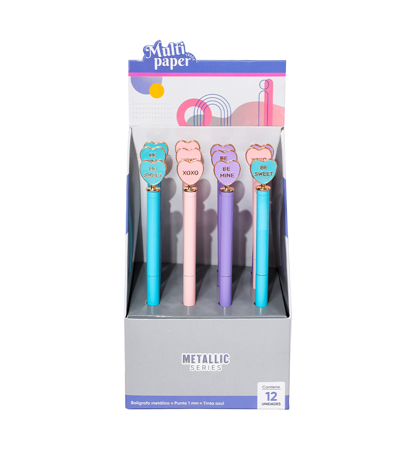 BOLIGRAFO MP METALICO RETRACTIL SWEET X12