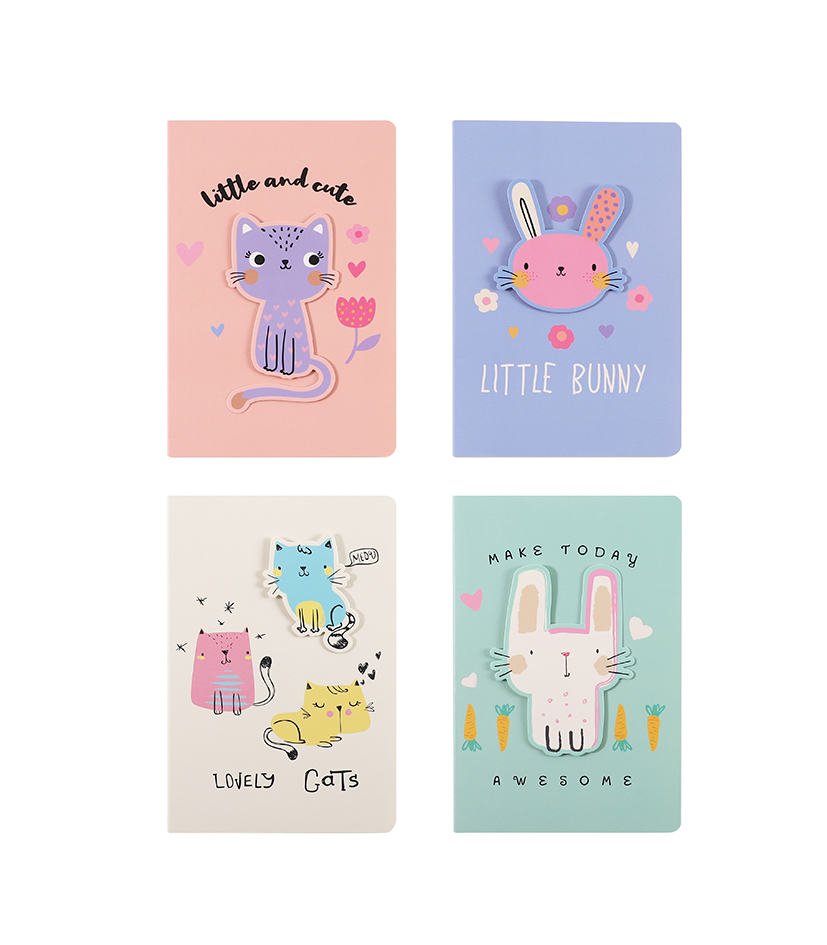 CUADERNO MP TAPA FLEXIBLE 3D RABBIT 20.5X13.5 X32 HOJAS RAYADAS