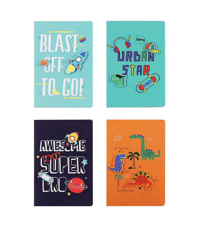 CUADERNO MP TAPA FLEXIBLE 3D DINOS 20.5X13.5 X32 HOJAS RAYADAS