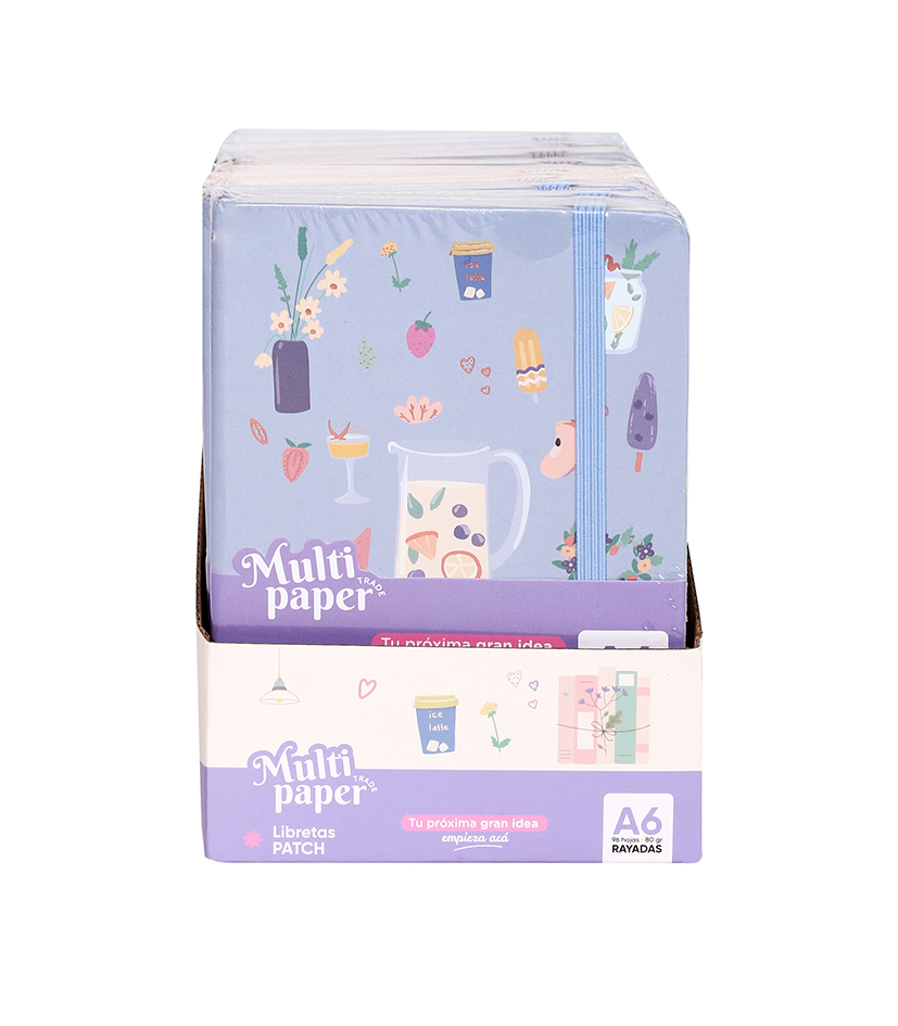 LIBRETA MP TAPA DURA A6 PATCH X96 HOJAS RAYADAS