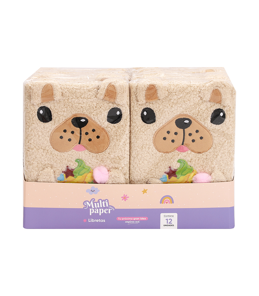 LIBRETA MP A5 3D PLUSH BEAR X96 HOJAS RAYADAS