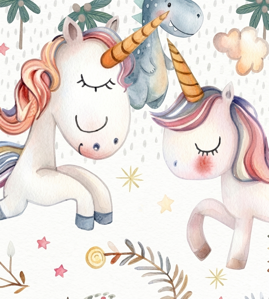 PAPEL PEQUE PARA FORRAR 50X70 X10 UNICORNIOS