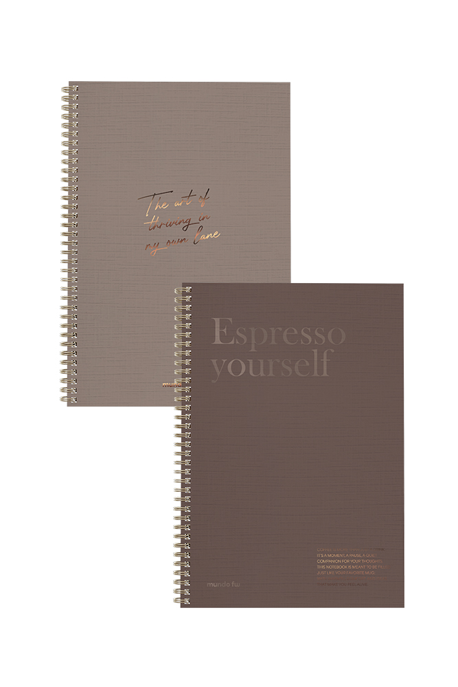 CUADERNO FW A4 SEMIRIGIDO INFINITY BOOK  80 HOJAS RAYADAS COFFEE