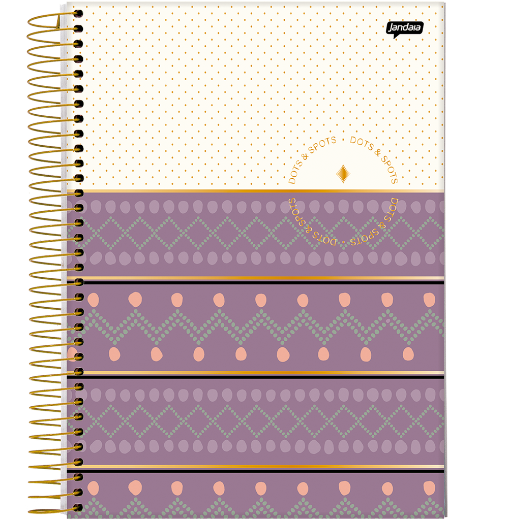 CUADERNO JANDAIA UNIVERSITARIO TAPA DURA  80 HOJAS RAYADAS DOTS Y SPOTS
