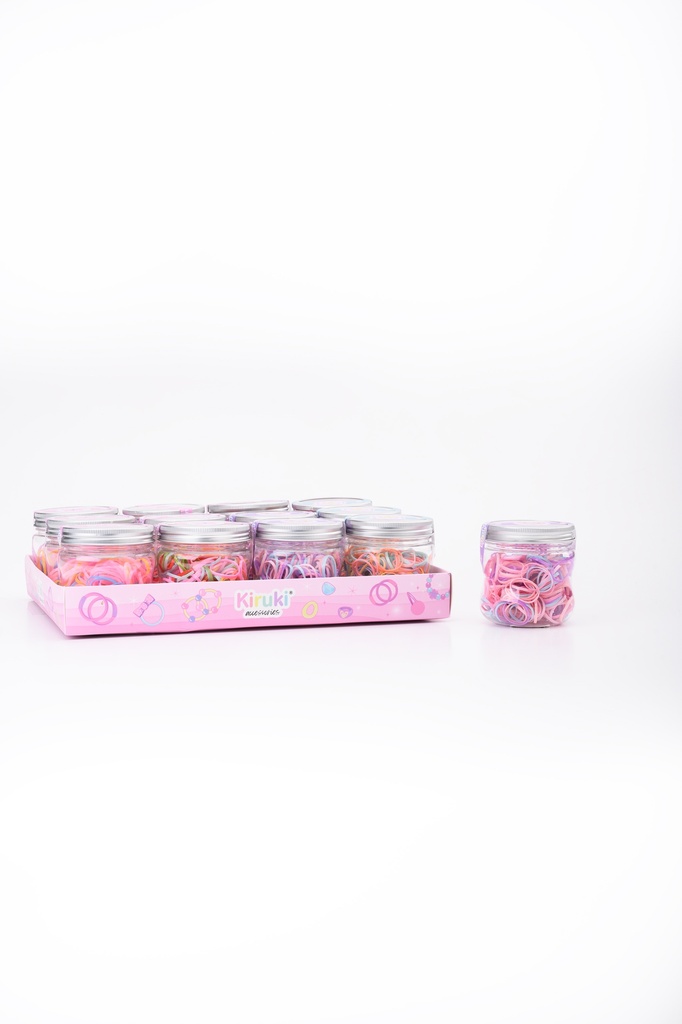 POTE COLITAS KIRUKI PARA EL PELO DE GOMA CHICAS X22 PASTEL