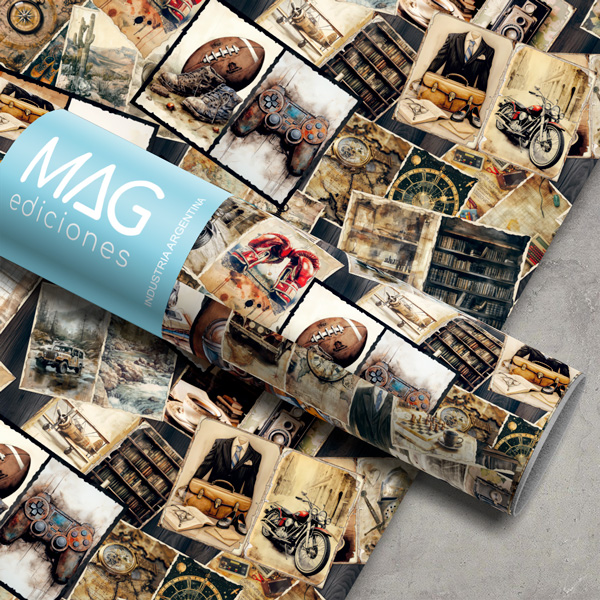 PAPEL PARA REGALO MAG 70X100 X 10 5133 COLLAGE