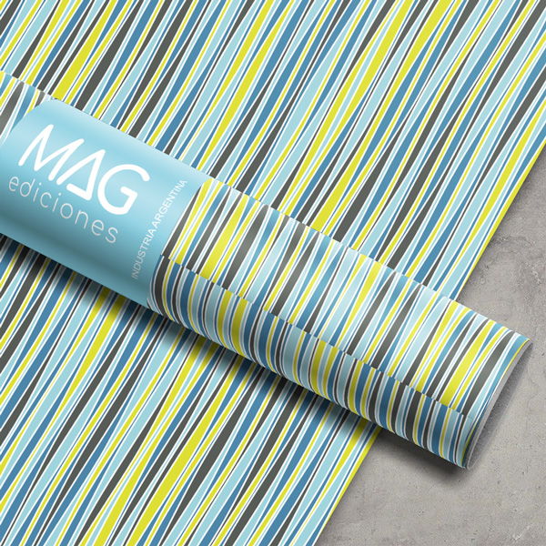 PAPEL PARA REGALO MAG 70X100 X 10 5136 LINEAS