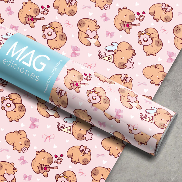 PAPEL PARA REGALO MAG 70X100 X 10 5138 CAPIBARA