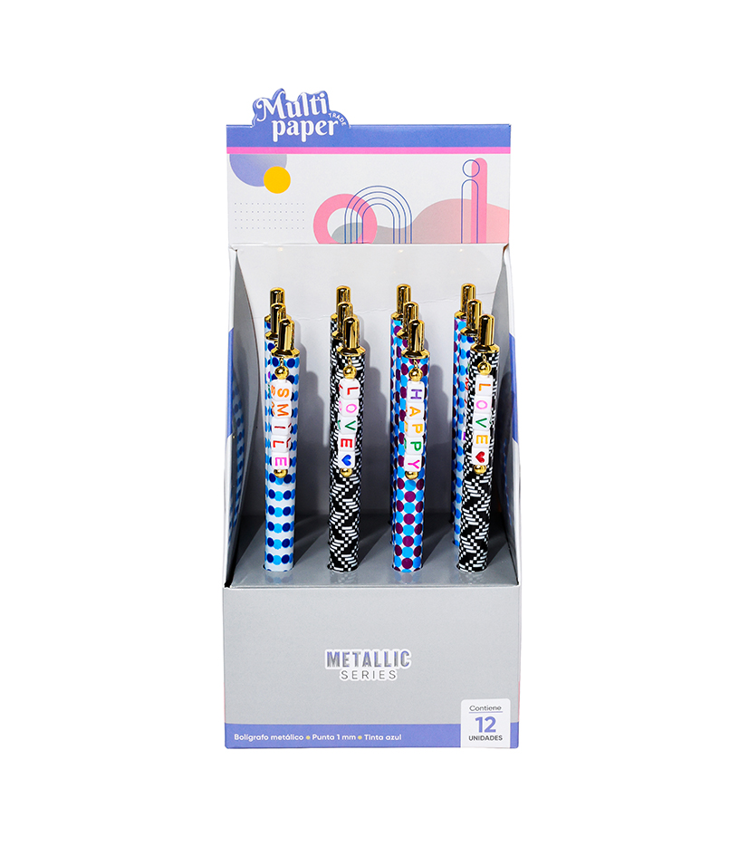 BOLIGRAFO MP METALICO QUEEN X12