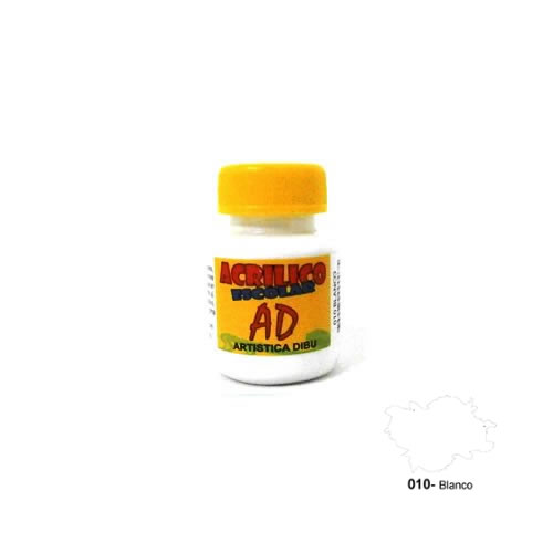 [058732-010] ACRILICO ESCOLAR AD 40ML COLOR BLANCO