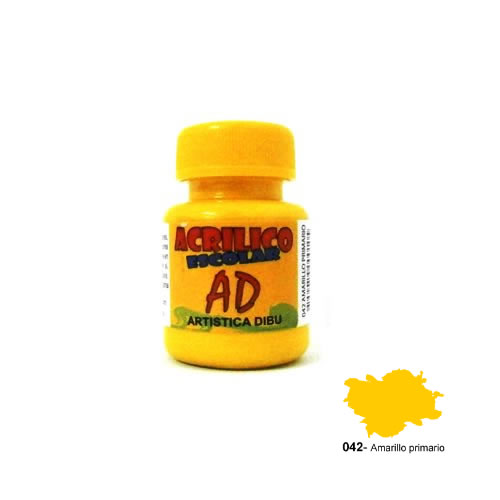 [058732-042] ACRILICO ESCOLAR AD 40ML COLOR AMARILLO PRIMARIO