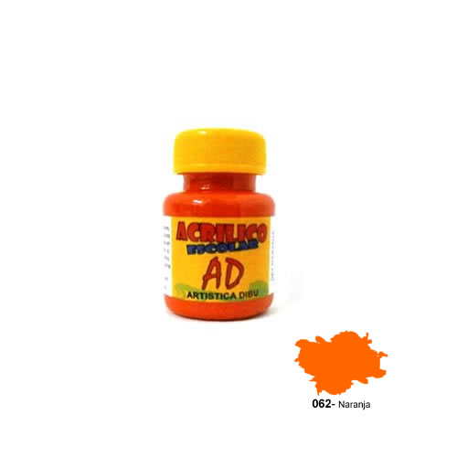 [058732-062] ACRILICO ESCOLAR AD 40ML COLOR NARANJA