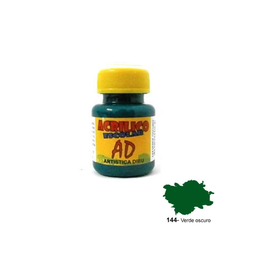 [058732-144] ACRILICO ESCOLAR AD 40ML COLOR VERDE OSCURO