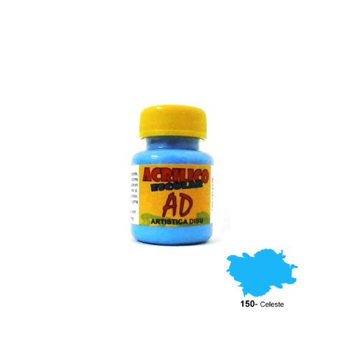 [058732-150] ACRILICO ESCOLAR AD 40ML COLOR CELESTE