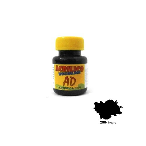 [058732-200] ACRILICO ESCOLAR AD 40ML COLOR NEGRO