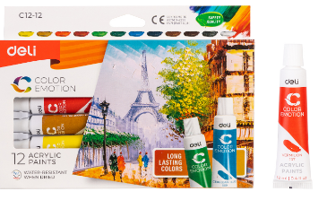 [EC12-12] ACRILICO DELI COLOR EMOTION X12 PROMO