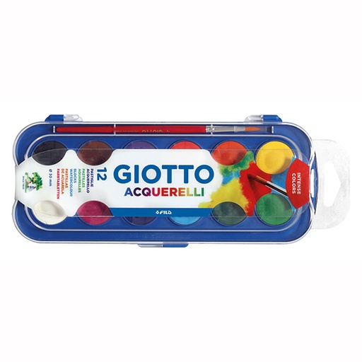 [351200] ACUARELA GIOTTO BANDEJA X12 COLORES+PINCEL