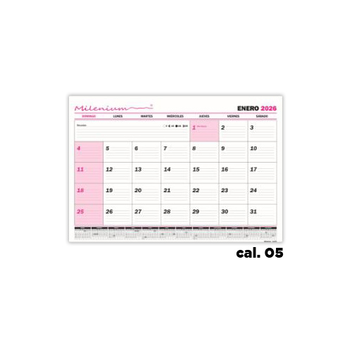 [CAL05] CALENDARIO PLANIFICADOR MENSUAL APAISADO 32x45.5cm 2026