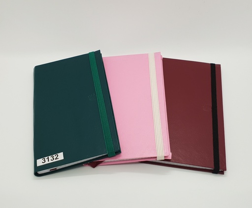 [3132] AGENDA NIVEL 10 16X8.5 SV CUERO PAPEL CON ELASTICO COLORES SURTIDOS