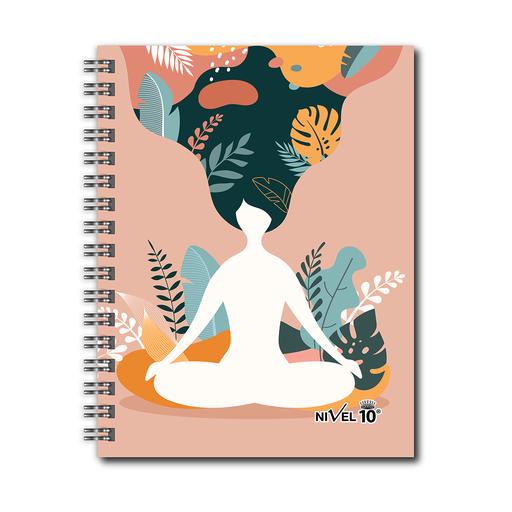 [3237] AGENDA NIVEL 10 14x19 SV ESPIRALADA CON INDICE TROQUELADO, ELASTICO Y CINTA SEÑALADORA LINEA NAMASTE