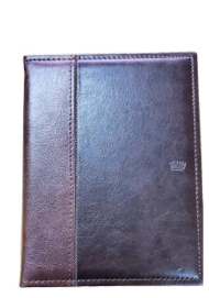 [3226] AGENDA NIVEL 10 14x19 SV SIMIL CUERO ENCUADERNADA CON ELASTICO Y PESPUNTE CHOCOLATE