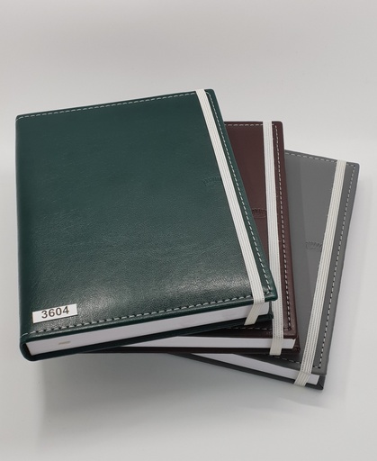 [3604] AGENDA NIVEL 10 16x22 DXP SIMIL CUERO CON PESPUNTE VARIOS COLORES