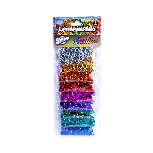 [0669-01113] LENTEJUELAS COLOR X9 SURTIDO